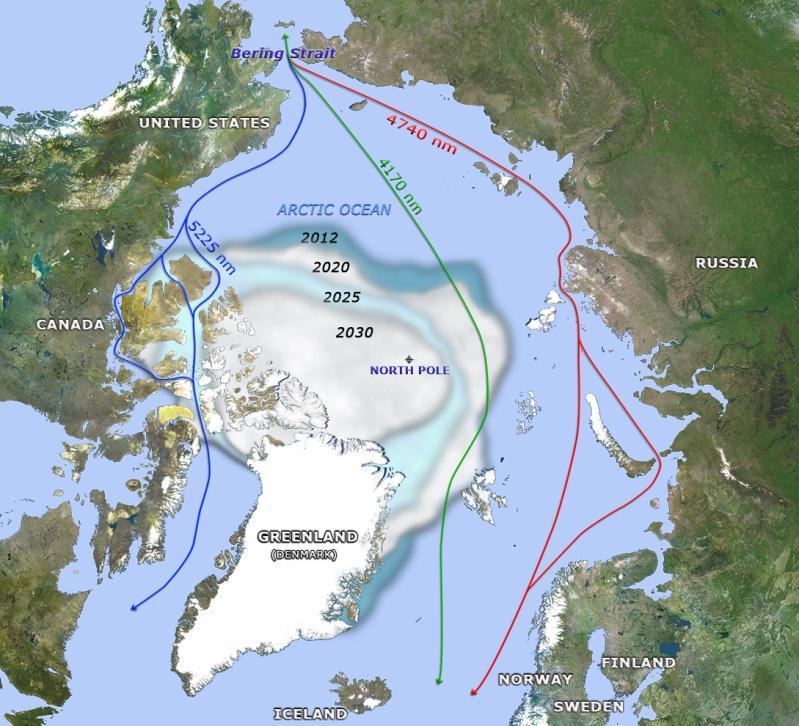 transit Northwest Passage 2025: intermittently open 33 controlling