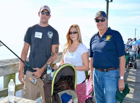 In October, 15 Legionnaires from the Post teamed up with representatives from Operation North State to assist wounded and disabled veterans fish off of a pier at Oak Island.