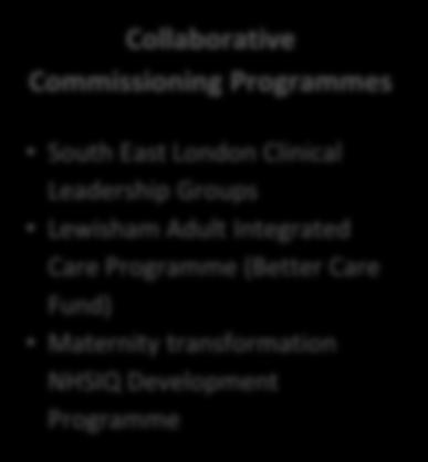 APPENDIX A ewisham CCG Plan on a Page 2014/19 Better ealth - the Five Year Vision: To improve the health outcomes for our local population by commissioning a wide range of support to help ewisham