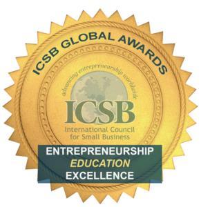 Awards ICSB Global Awards in Entrepreneurship Education Excellence The ICSB Global Awards in Entrepreneurship Education Excellence were created to recognize