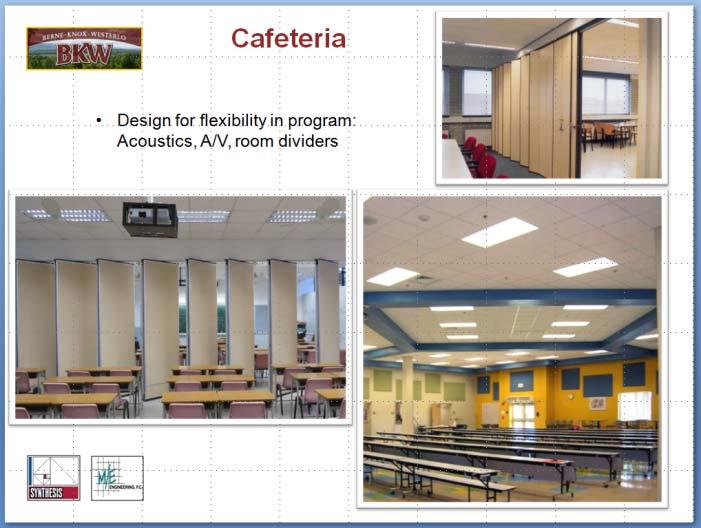 Elementary Cafeteria Dedicated Elementary Science Space The Elementary building does not provide large