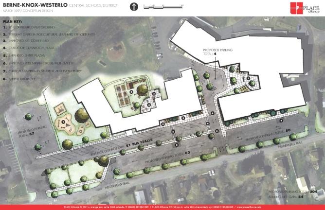Campus Improvements Proposed site work includes the development of spaces that reinforce school community character and