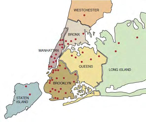 NYLAG has 76 Intake Sites located in courts, hospitals, and community based
