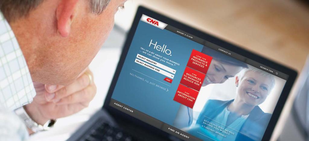 Nothing ventured. Plenty gained. A GUIDE FOR CNA CENTRAL USERS Take the guided approach to insurance answers on the new CNA.com. Soon, when you go to CNA.