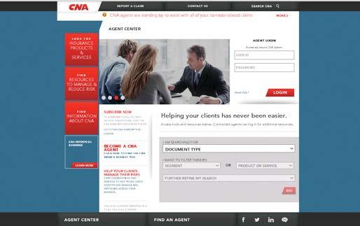 Returning to CNA.com Logout link There are two ways to return to CNA.