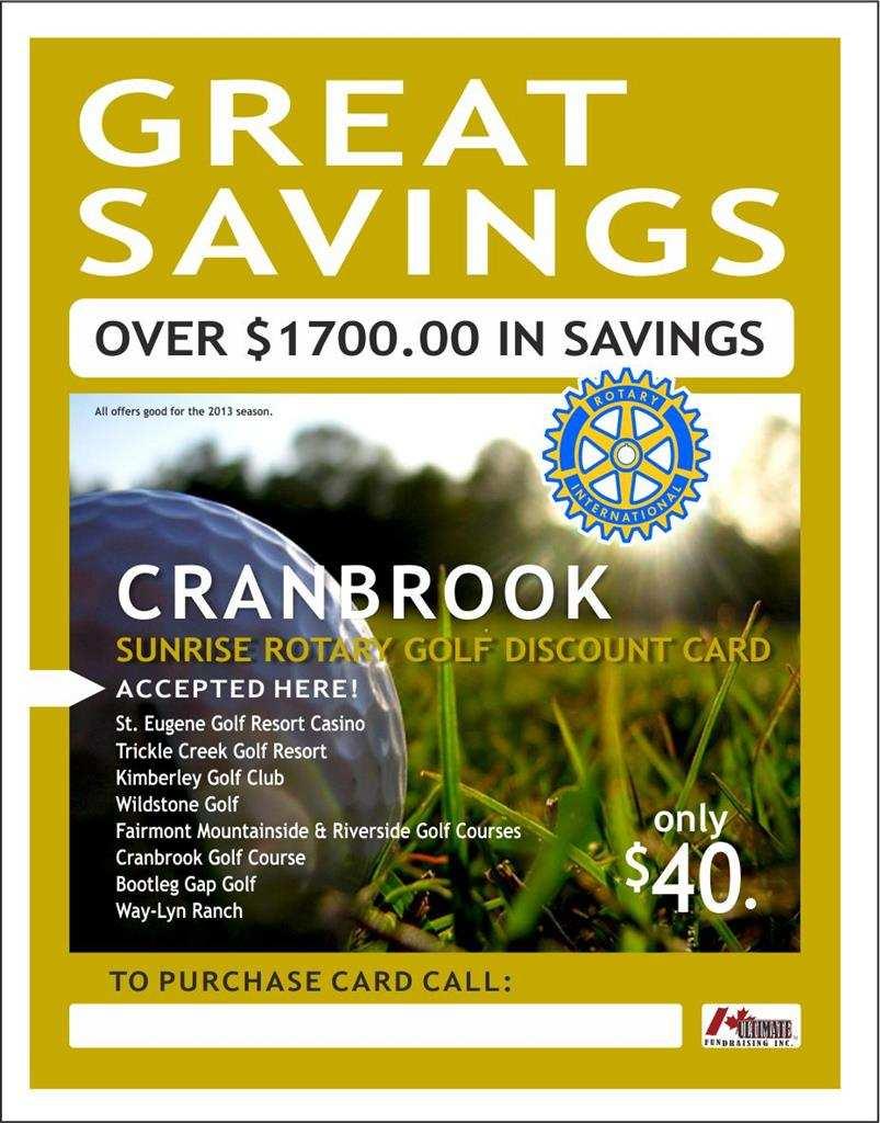 Page 3 of 5 Cards are available at Cranbrook Chamber, Kimberley visitors center, EKCCU, EK Realty, Cranbrook Golf Club, Kimberley Golf Club, Wildstone, Waylyn, Bootleg, Guidance Planning Strategies