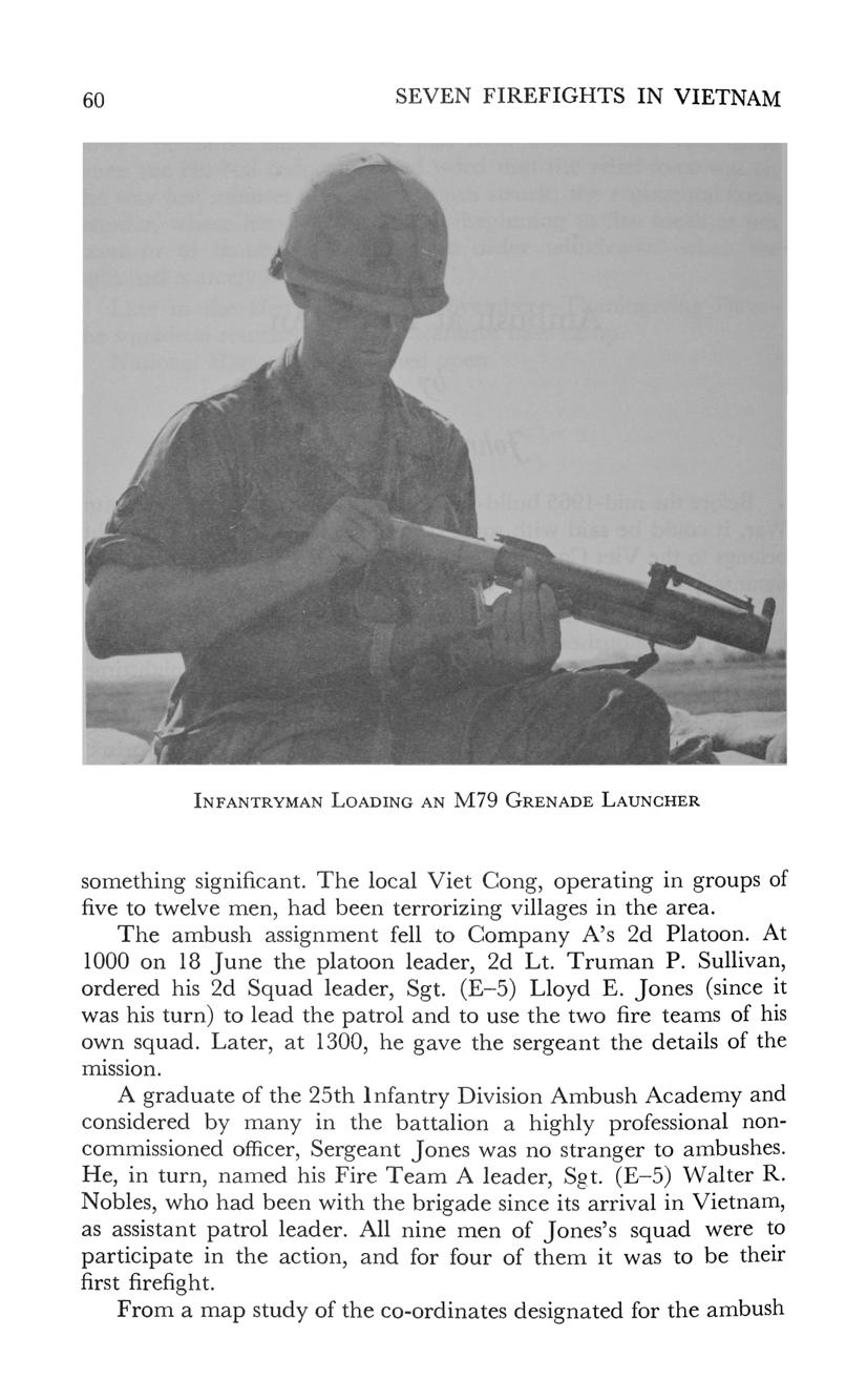 60 SEVEN FIREFIGHTS IN VIETNAM INFANTRYMAN LOADING AN M79 GRENADE LAUNCHER something significant.
