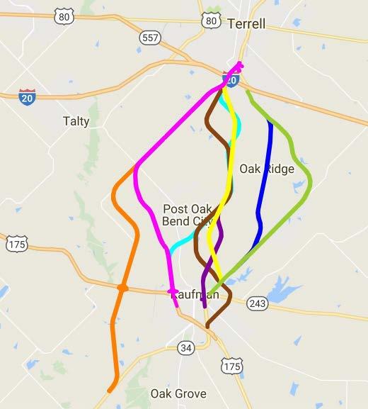 Overview Study Limits: From FM 2578 in Terrell To SH 243 in Kaufman (approx.