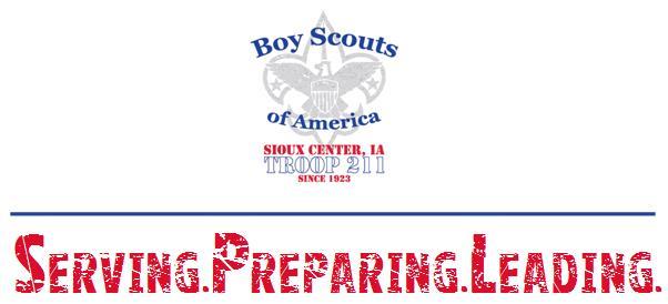 Troop 211 Sioux Center Boy Scouts of America 2844 440 th Street Maurice, IA 51036