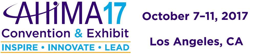 Your exhibitor history account update January 2017 The AHIMA Meetings Team and the 2017 Annual Convention Program Committee are hard at work finalizing logistical details for this year s convention.