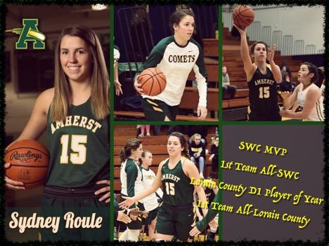 2016-2017 Comets Post Season Awards: Sydney Roule 1st Team All-SWC SWC MVP 1st Team All-Lorain County Lorain County D1 Player of the Year 1st Team