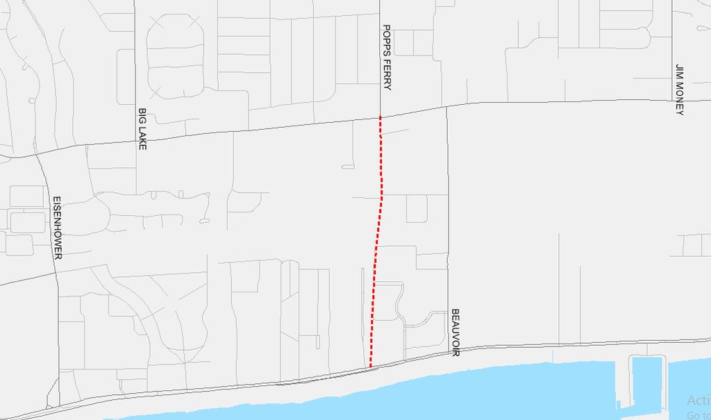 Route/Category: Popps Ferry Road Extension Termini: Pass Road to US 90 Improvement Type: New and Reconstruction Responsible Agency: City of Biloxi Project Length:.