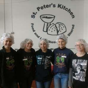 Student Updates - On Thursday, January 18, members of Spencerport High School s Service Learning Internship Program (S.L.I.P.) volunteered at St. Peter's Soup Kitchen.