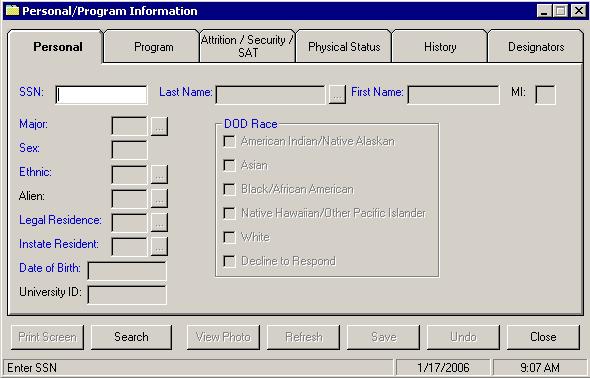 The program then searches the Student database tables for a matching SSN that may have been currently or historically reported by another unit.