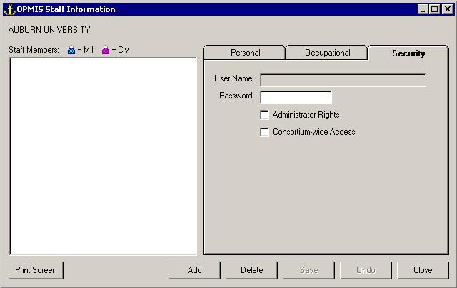 User Management Overview The User Management form allows the administrator to establish new users and their passwords, with the option of allowing them to have administrative rights.