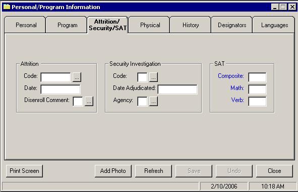 Attrition / Security / SAT Tab Overview What is the Attrition / Security / SAT tab? Tab Usage What is the Attrition / Security / SAT?
