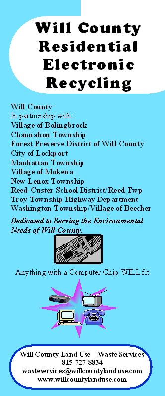 Will County Electronics Recycling Before the Ban Flyers to School Students