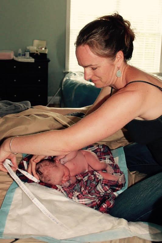 ! Midwifery is a Calling: How Birthwise Students Found Their Place Second year student Gayle Eckey performs a newborn exam on baby Nora.