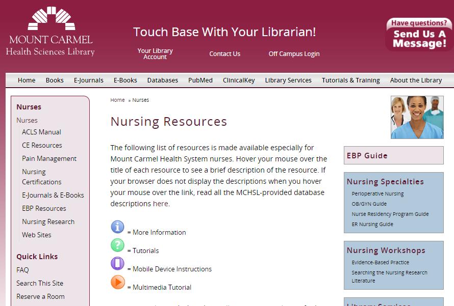 Additional EBP Guide On the Nursing Resources page there is a link to a separate source called the EBP Guide.