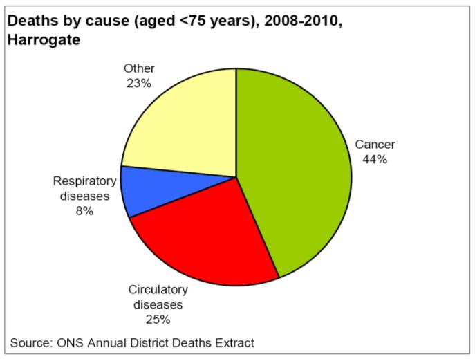 The case for change outcomes Improving health Most people in Harrogate district die from cancer or heart disease (62%).