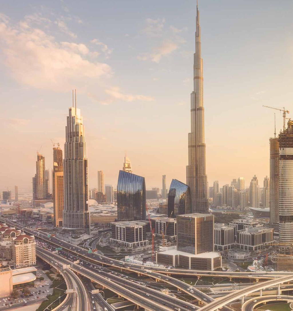 THE CITY OF THE FUTURE Dubai continues to build on the foundation of a robust legislative and regulatory framework to provide reliable digital, social and financial infrastructure relevant to a