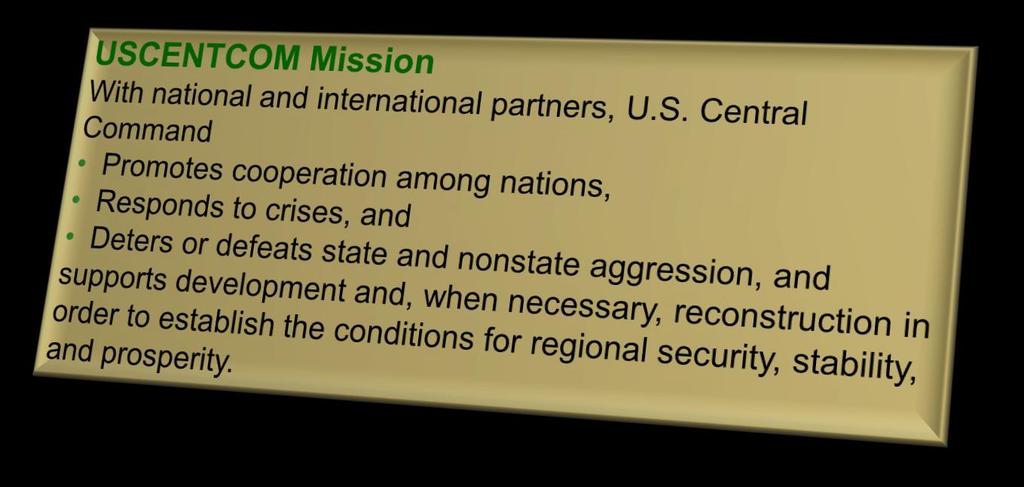 US Central Command Environment &