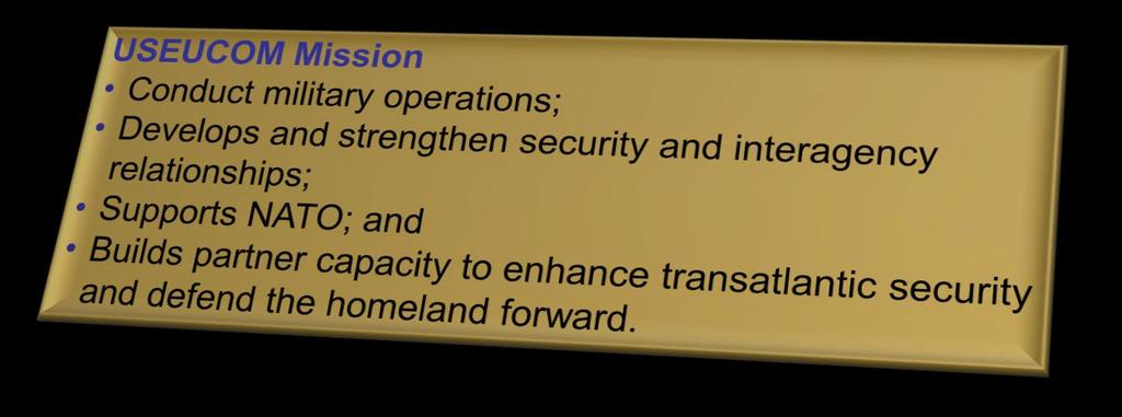 US European Command Environment & Technologies USEUCOM Vision An agile security