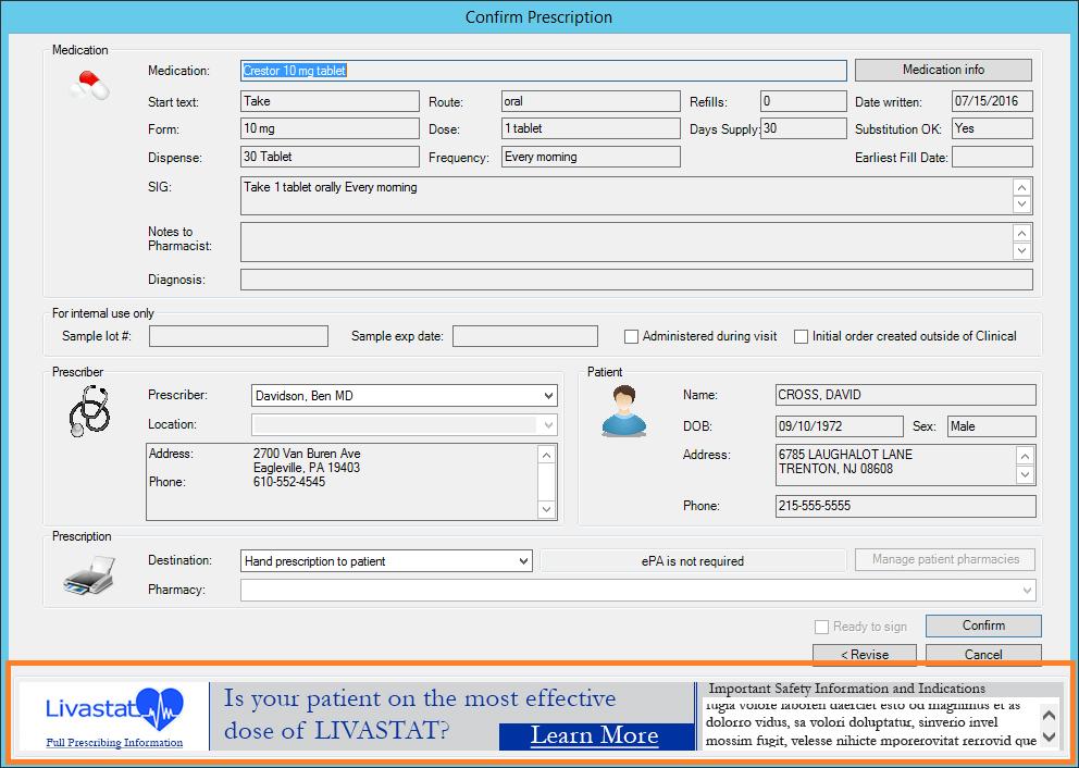 Added Features (continued) Medication Confirm Medication Physician Care The bottom portion of the Confirm Medication dialog has been updated with an information banner to provide immediate medication