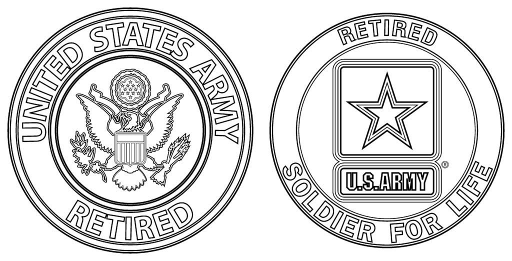 Figure 22 79. Retired service ID badge (old and new versions) b. Temporary badges. The following badges are authorized for temporary wear.