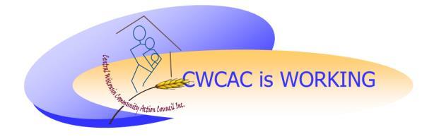 Central Wisconsin Community Action Council, Inc. 1000 Hwy 13 PHONE: (608) 254-8353 P.O. Box 430 FA: (608) 254-4327 Wisconsin Dells, WI 53965 Email craig@cwcac.