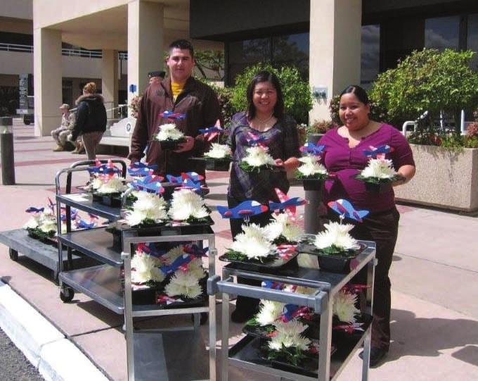 Naval Medical Center Thanks to Blooms From The Heart, the Armed Services YMCA distributed flowers