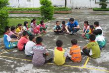 The student participants taught English and organised games and activities for about 300 village students.