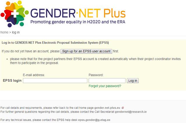 Outline Proposal Submission See instructions: http://gender-net-plus.