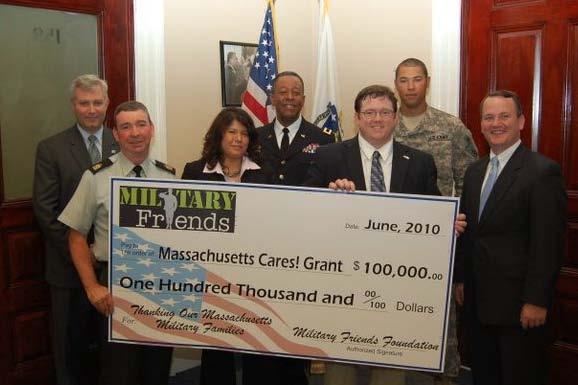 Mass Cares Grant Program In June 2010, the Military Friends launched the Massachusetts Cares! Grant Program, a new pilot program designed to recognize families of deployed Mass.