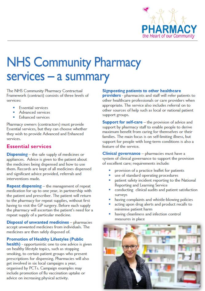 Pharmacy stats Over 11,500 pharmacies in England situated in high-street locations, in supermarkets and in residential neighbourhoods Independents (1-5 pharmacies) 38% Multiples (6+