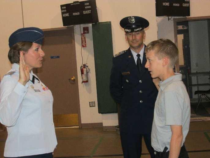 6 meeting of Albuquerque Heights Spirit Composite Squadron, Michael Cortwright became the newest cadet to join. He was sworn in by the squadron s deputy commander for cadets, Capt. Nicki L.