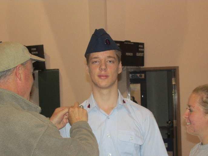 Four Cadets Promoted to Cadet Airman, Receive Curry Ribbon For October Photos by Lt. Col Jay T.