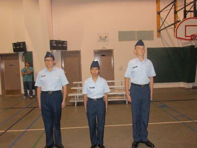 Patrol. On Oct. 9, Davis Little (above right) was promoted to the rank of cadet airman. Pinning on his new rank were his father and his sister, Cadet Chief Master Sergeant Bailey E.