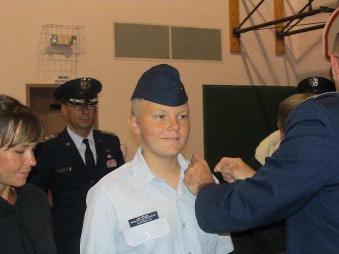 Johnson is promoted to cadet staff sergeant.