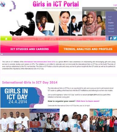 ITU Girls in ICT Portal Almost 300 programmes to encourage girls and young woman to take