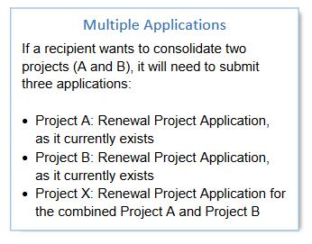 Renewal Projects: Consolidation If you are consolidating grants, please note that HUD has provided additional instructions: https://www.hudexchange.