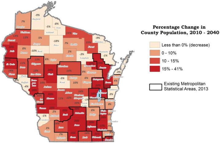 Community Health Needs ASSESSMENT 2017-2019 Green Lake and Marquette counties are expected to be among those with population growth in coming years, with population peaking in 2030.