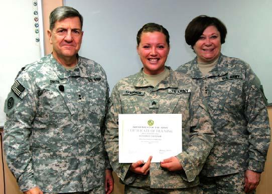 Signal University Diploma with MG Smith and Army G6 LTG Lawrence.