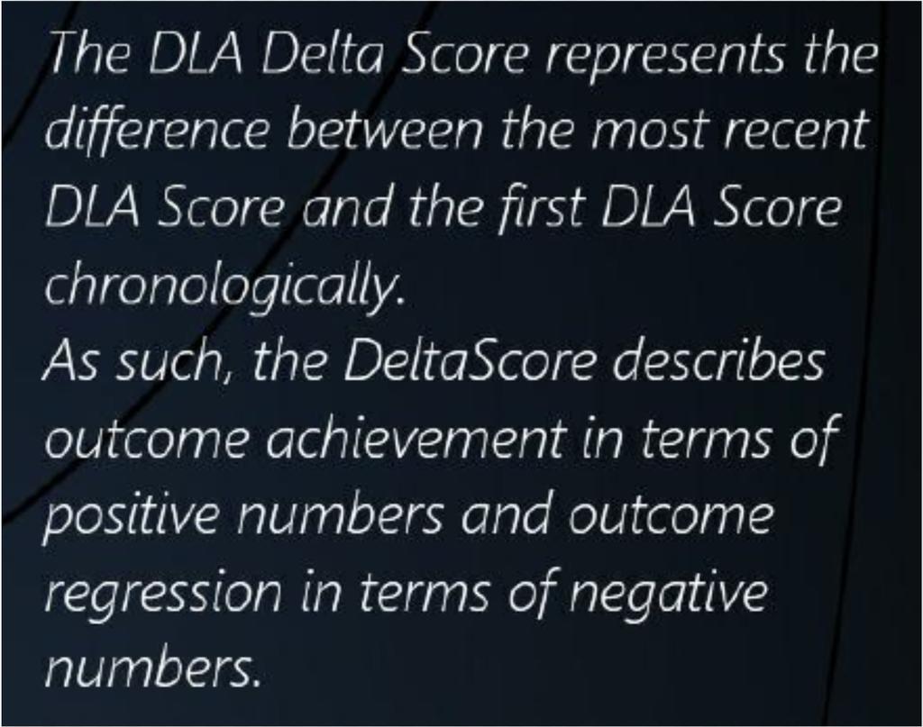 DLA-20 Statewide Use Supports Delta Score Based