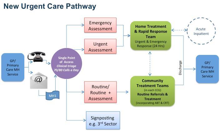 Subsequent progress in taking forward the business case or urgent care pathways was slow until March 2015 when it was reviewed again highlighting areas where further clarity was needed in order for
