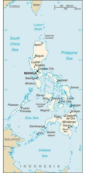 2.5 Philippines The Philippines is significantly smaller than the majority of its neighbours in terms of territory and population, but comprises over 7,100 islands and has the 3 rd largest coastline