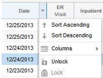 REPORT BASICS Sort, Move, Resize, Lock Columns You can sort columns, move columns, lock columns, and choose what columns display on a report.