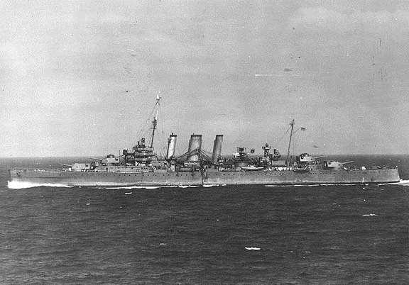 The Australian heavy cruiser HMAS Australia, part of Rear Admiral Crace s force, was attacked by