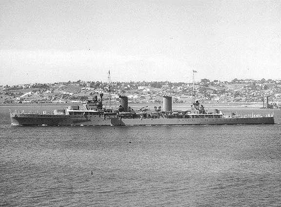 The Australian light cruiser HMAS Hobart.