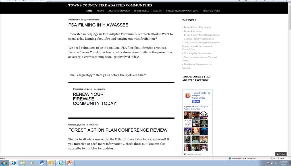 Towns County FAC Website-designed by the Georgia Forestry